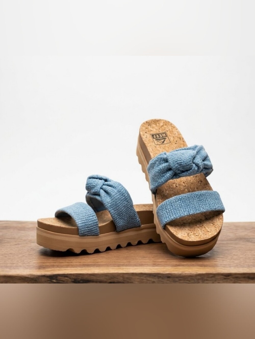 NEW! Reef Women's Blue Knotted Slide Sandal